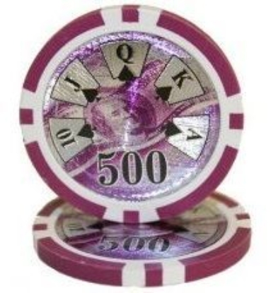 Image de BENJAMIN FRANKLIN POKER CHIPS  14gr /500$ (roll of 25pcs)