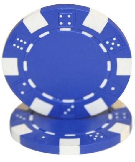 Purple dice poker chips stack no denomination