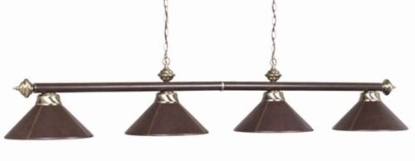 Image de LAMPE DE BILLARD-CUIR BRUN
