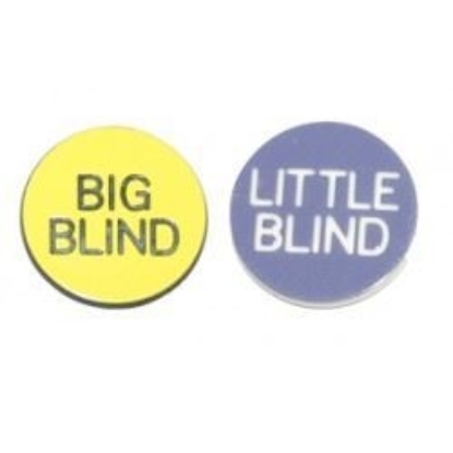 Set of 1-inch Big Blind and Little Blind poker tokens