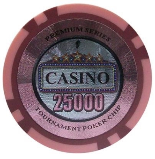 Casino poker chip, 25000 dollars, 14 g