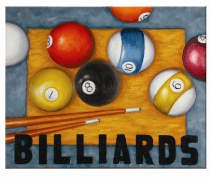 Image de PEINT À L’HUILE- BALLES DE BILLARD