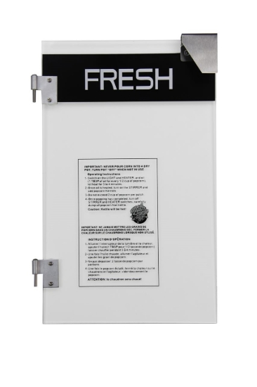 Left glass door 16oz Black (FRESH)