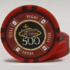 Las Vegas $500 poker chip red