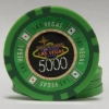 Las Vegas $5000 poker chip green
