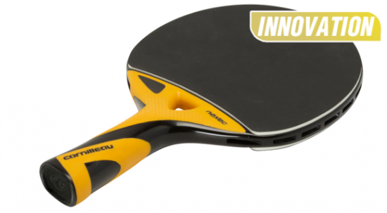 Image sur Raquette de Ping Pong  NEXEO X90 Fibre de carbone (Noire & Or)