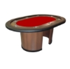 Supreme 62-inch poker table with red felt top
