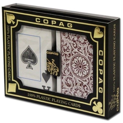 Copag Bridge duopack box green and burgundy decks jumbo index
