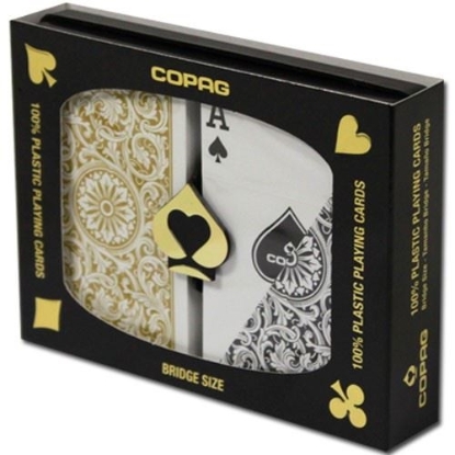 Copag Bridge duopack box gold and black decks regular index