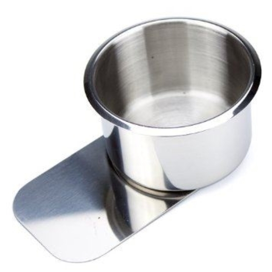 Jumbo stainless steel glass holder with INOX tab