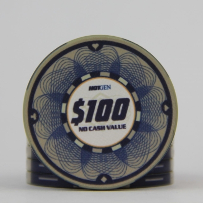Ceramic poker chip $100 HotGen