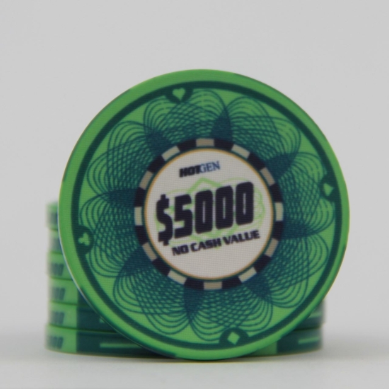 Ceramic poker chip $5000 HotGen