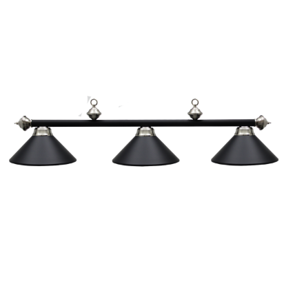 Image de Lampe de billard en métal - Noir Mat et inox - USAGE TRES BONNE CONDITION