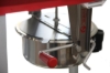 Used red Oscar 8oz popcorn machine - kettle detail