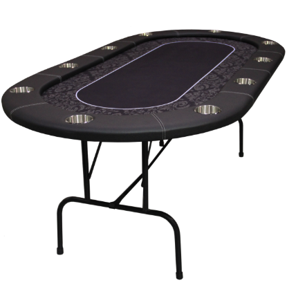 ProLegacy poker table with black felt top