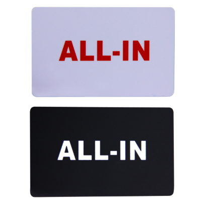 White and black All-IN poker cards