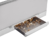 Red 8oz popcorn machine - crumb tray with popcorn