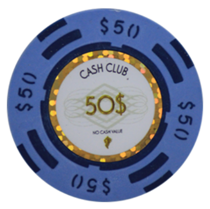 Roll of 25 Cash Club 14g $50 poker chips