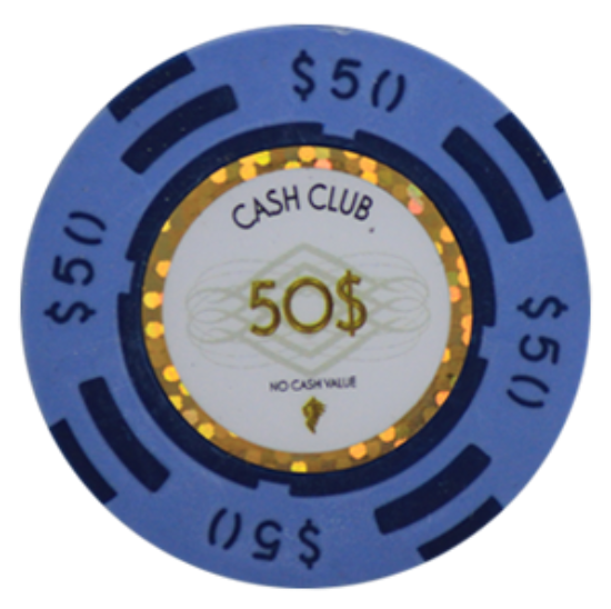 Roll of 25 Cash Club 14g $50 poker chips