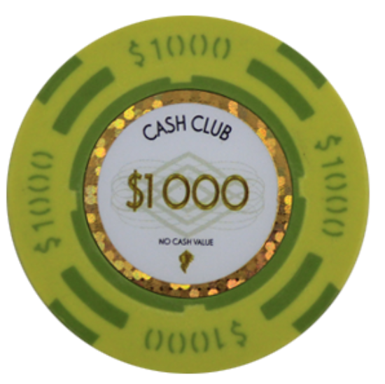 Roll of 25 Cash Club $1000 poker chips