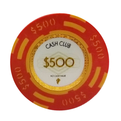 Roll of 25 Cash Club $500 poker chips