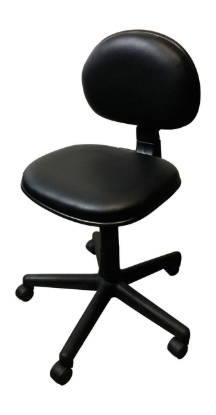 Black dealer chair with backrest