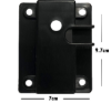 Black gear plate receiver with dimensions 9.7 cm by 7 cm