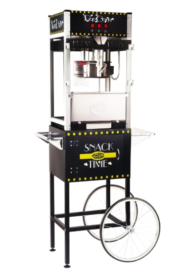 16oz Grand Popper popcorn machine with cart black
