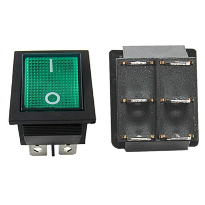 Image de Interrupteur VERT On/Off  120V / 6 Broches