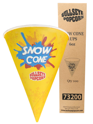 Image de  Cônes cirés pour cornet glacé 6oz - Boite de 100 pcs