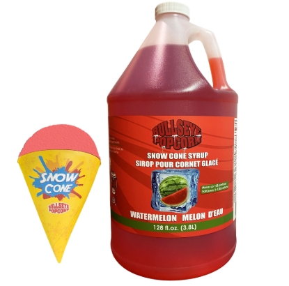 Image de Bullseye popcorn - Sirop à cônes glacés saveur Melon d'eau 3.8L