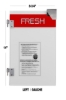 Glass door for 16oz Bullseye popcorn machine - left with dimensions