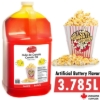 Yellow canola popping oil 3.785L jug with popcorn box