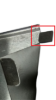 Damping pad on front door - close-up