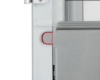 Damping pad installed on stainless steel front door