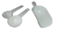 White 2.5oz measuring spoon and scoop set for popcorn machine
