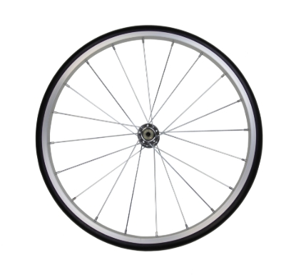 Image de 71827 Roue en aluminium couleur argent pour chariot de Barbe à pap et Snow Cone