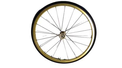 Gold aluminum wheel for 8oz and 16oz popcorn machine cart
