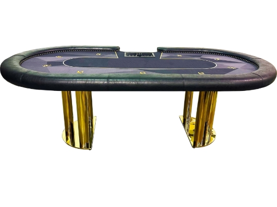 Custom poker table top with dealer area