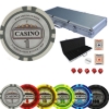 Casino Series poker chips set 500 pieces with aluminum case cards and dice