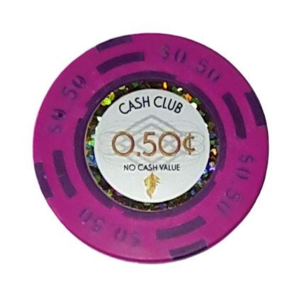 Roll of 25 Cash Club 14g $0.50 poker chips