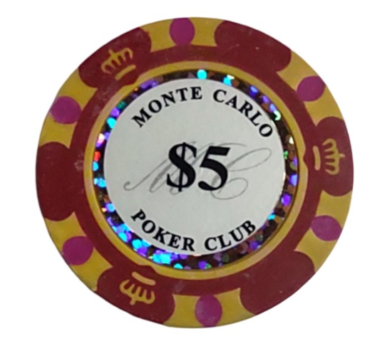 Monte Carlo $5 poker chip 14gr
